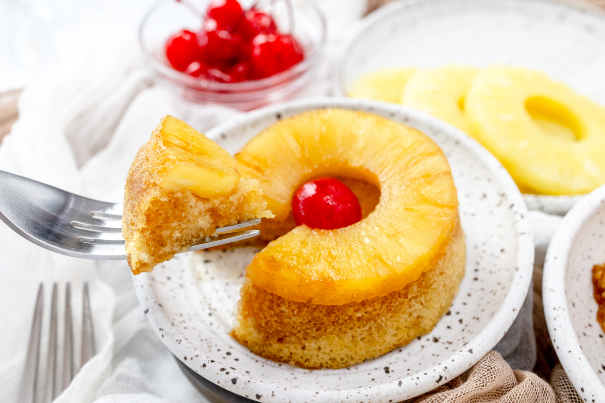 Mini Pineapple Upside-Down Cakes by Devour Dinner 