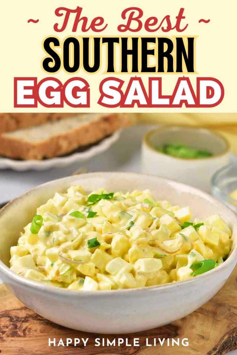 Egg salad with bread and toppings.