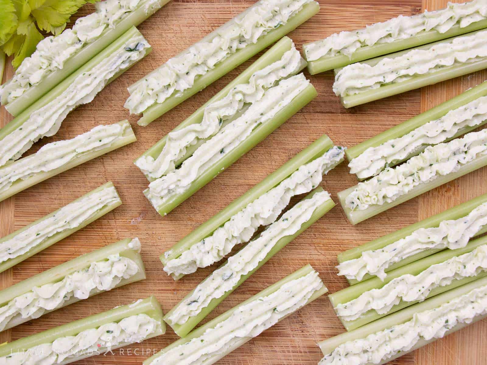 Celery Stuffed with Whipped Feta Spread - Little Nomad's Recipes